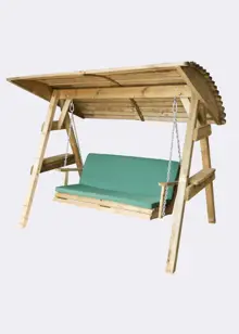 Miami 2 Seater Seat Pad With Back Green