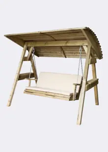 Miami 2 Seater Seat Pad With Back Stone
