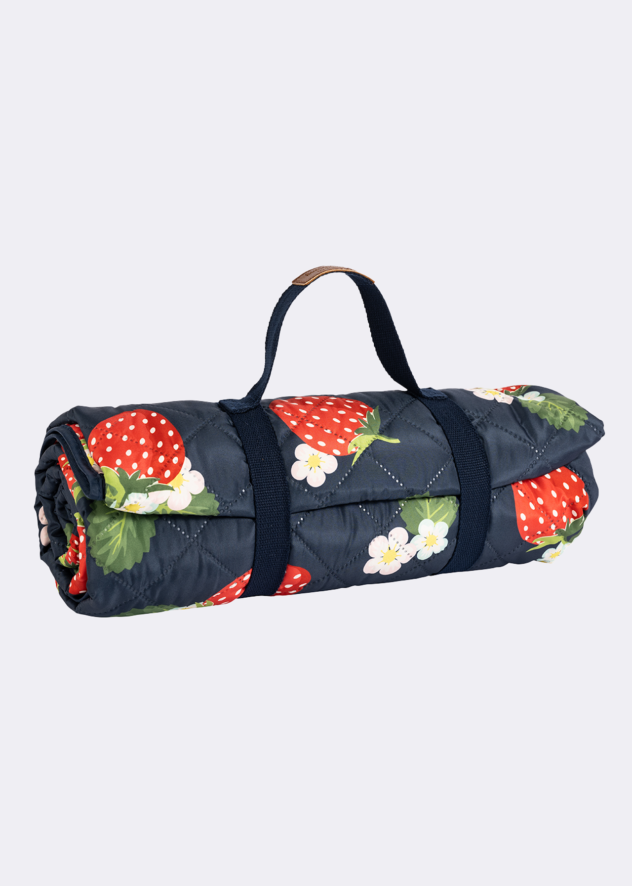 Picnic Blanket Navy Large Quilted 175 x 140cm