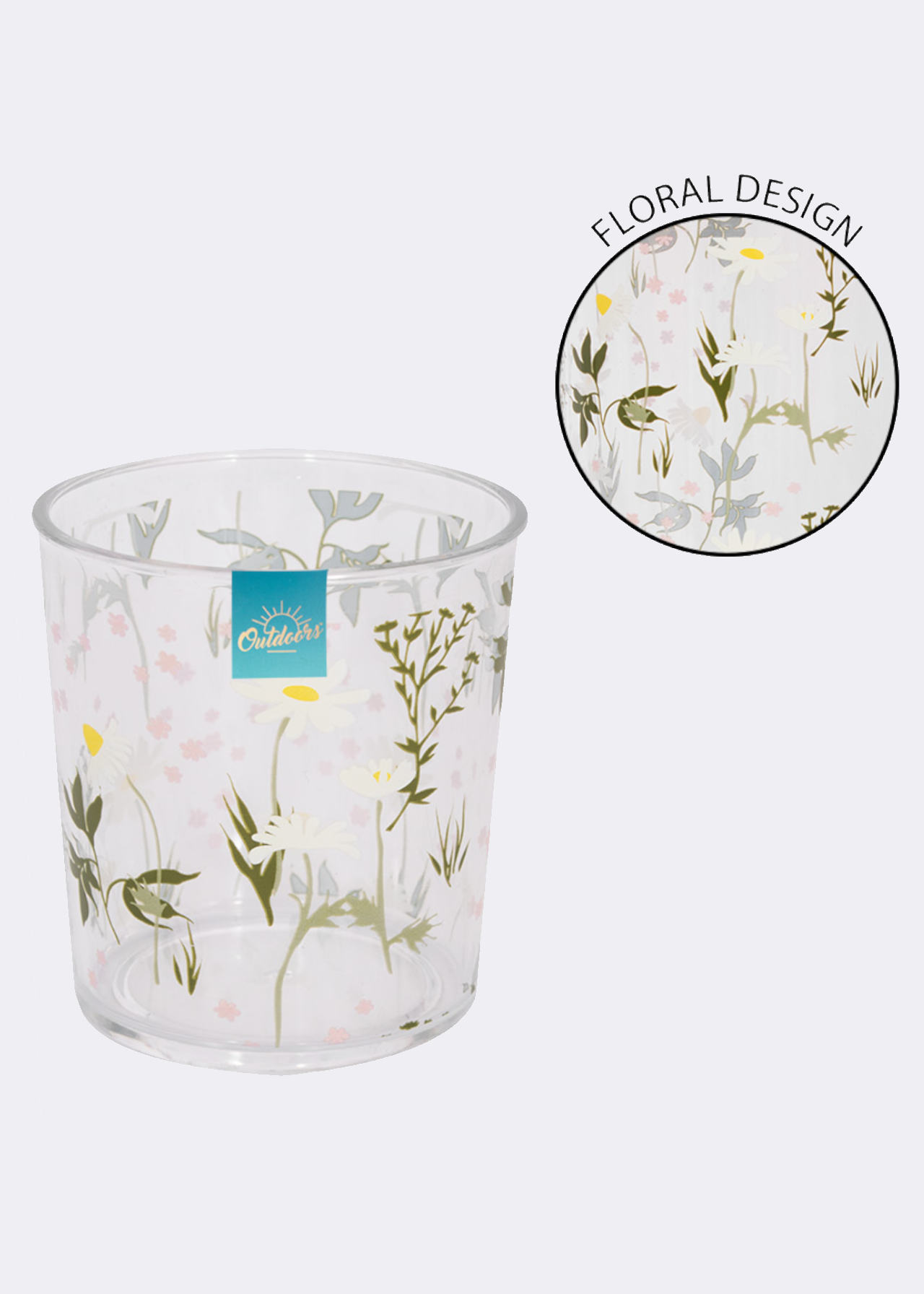 Tumbler With Daisy Print 365Ml