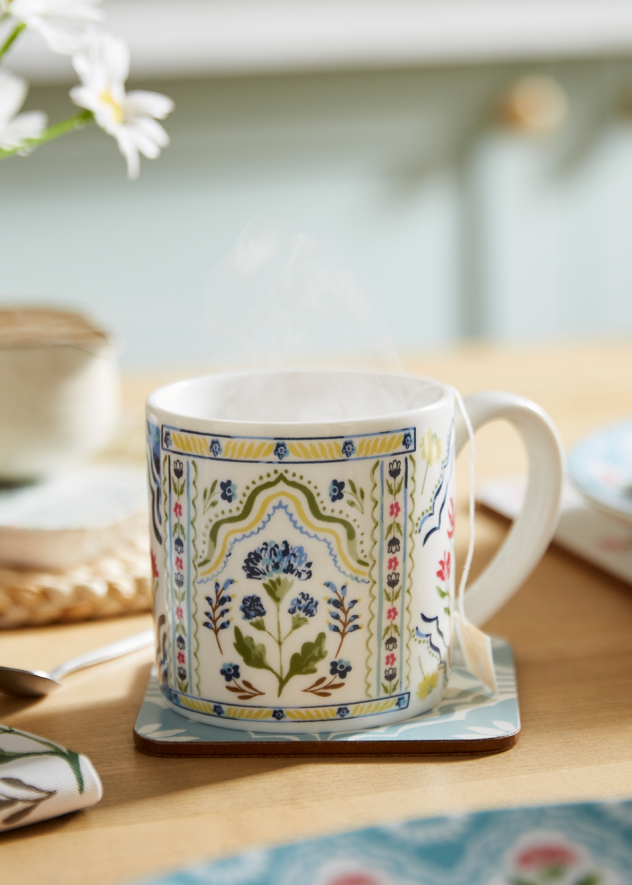 Boho Floral New Bone China Mug