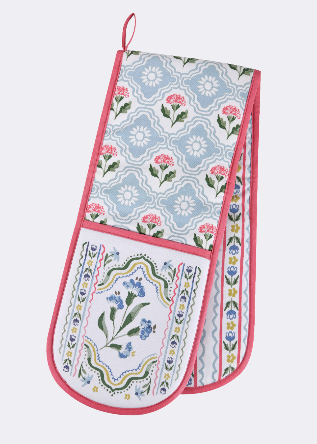 Boho Floral Double Oven Glove