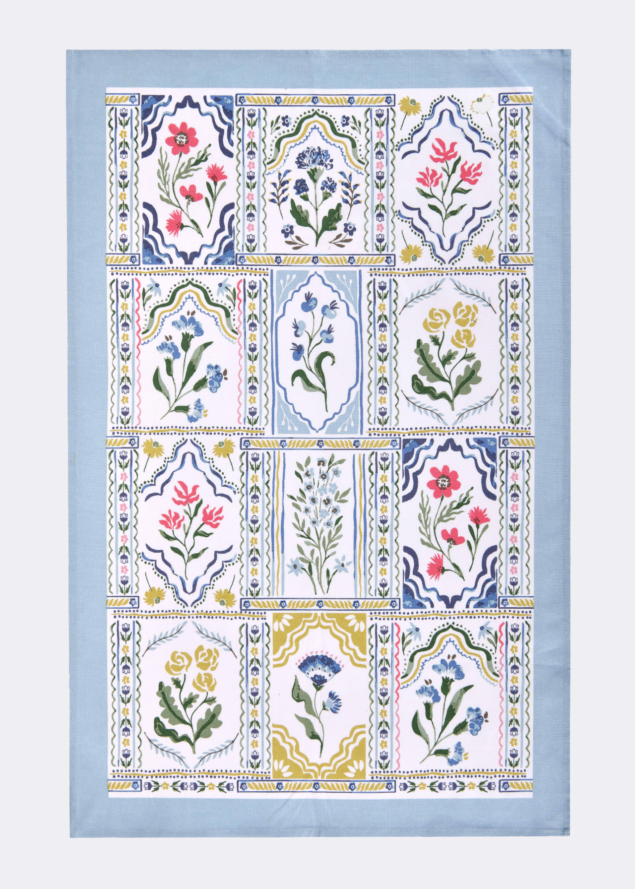 Boho Floral Cotton Tea Towel