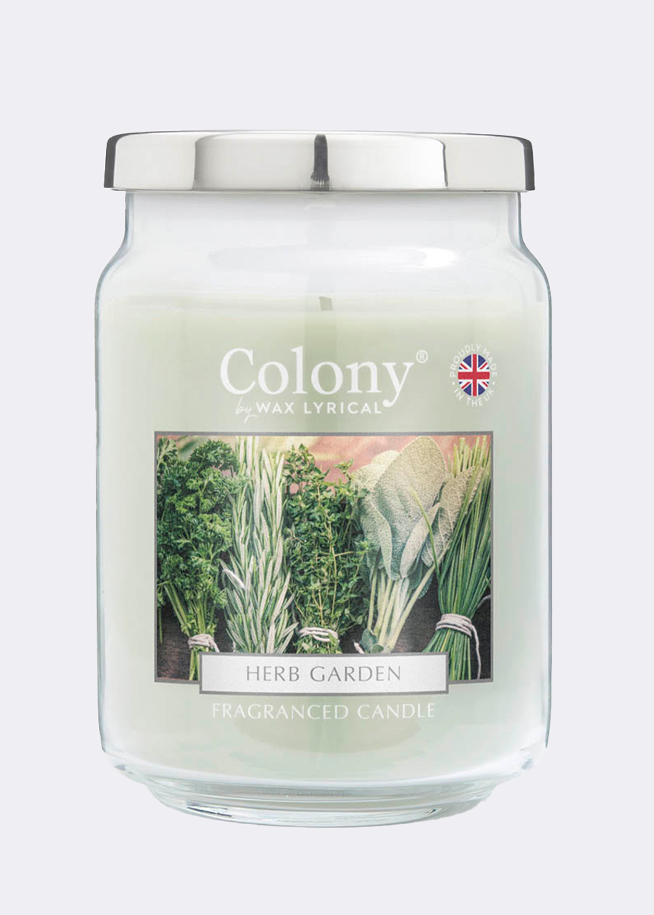 Herb garden large candle