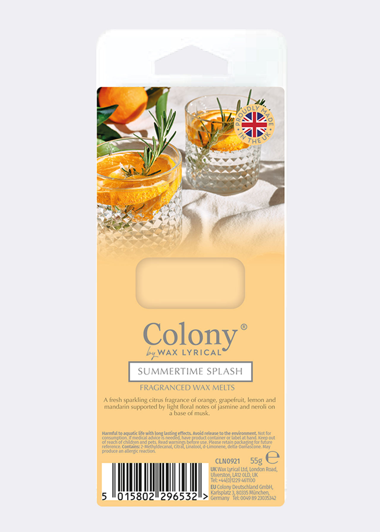 Summertime splash wax melts