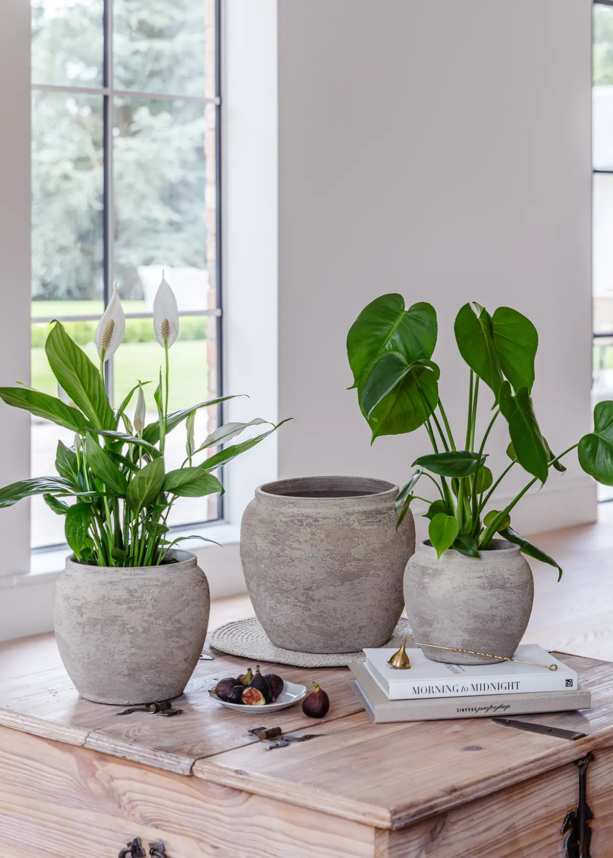 A photo of Milos Rustic Round Planter 26cm