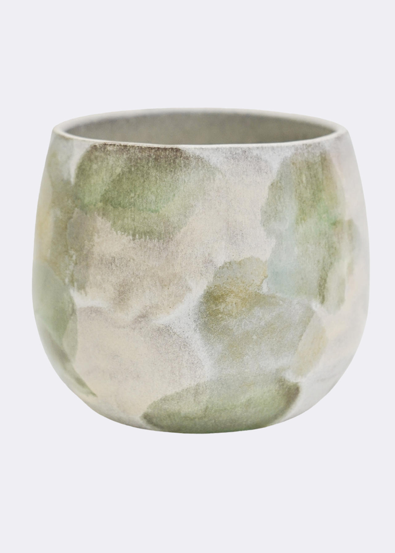 Lola abstract watercolour green planter 14cm