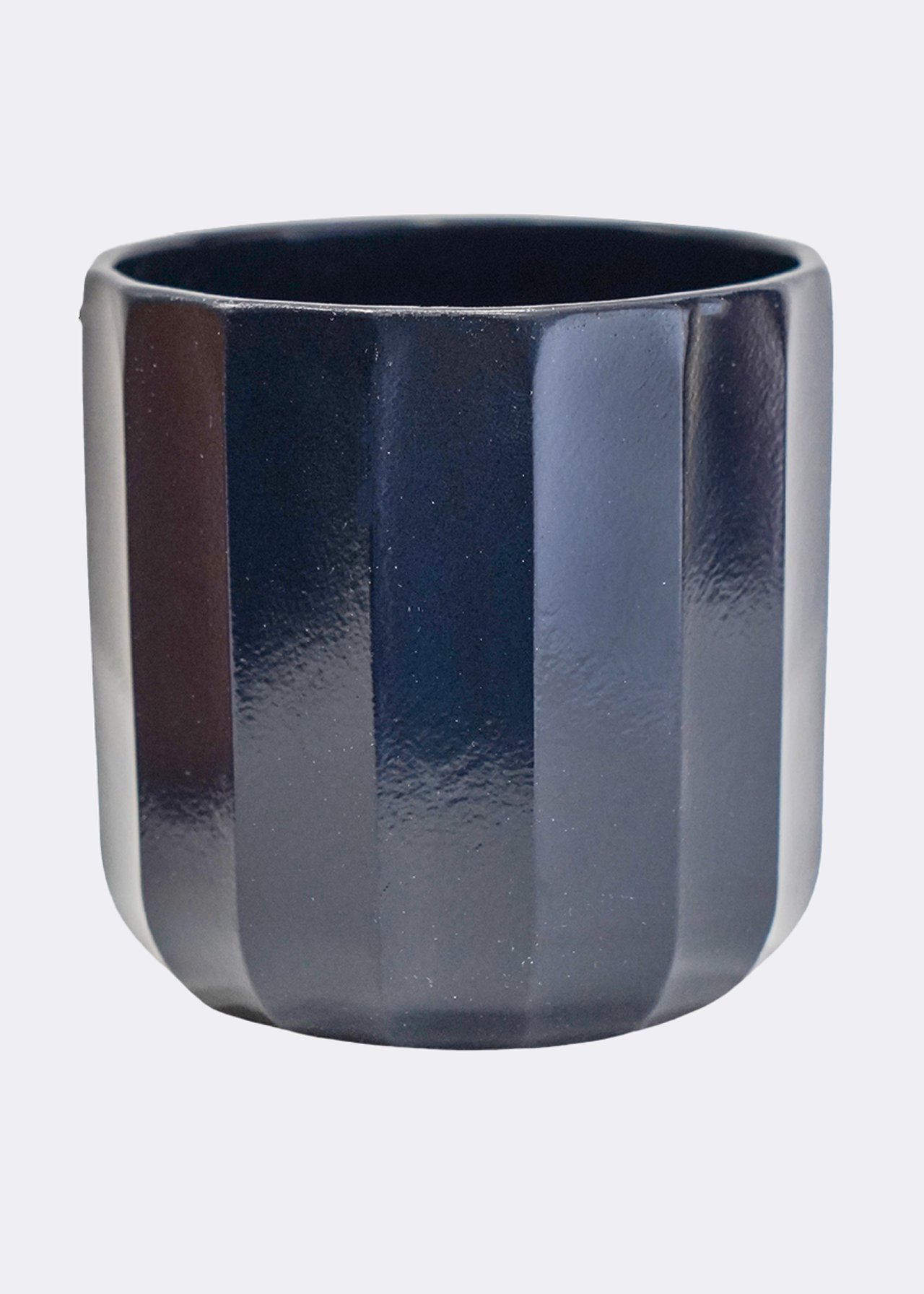 Positano navy blue geo planter 11cm