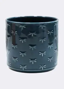 Arley Blue Dragonfly Pot 13.5cm