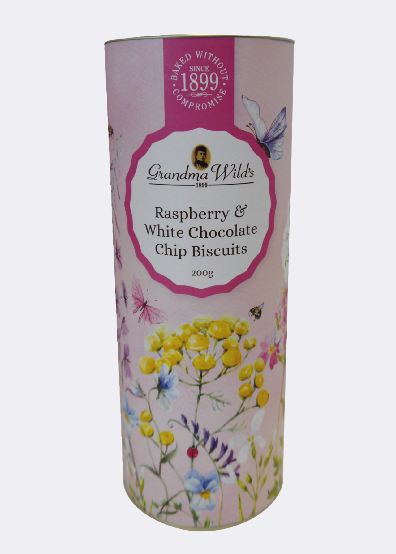 Wildflower Meadow Raspberry & White Chocolate Chips Biscuits