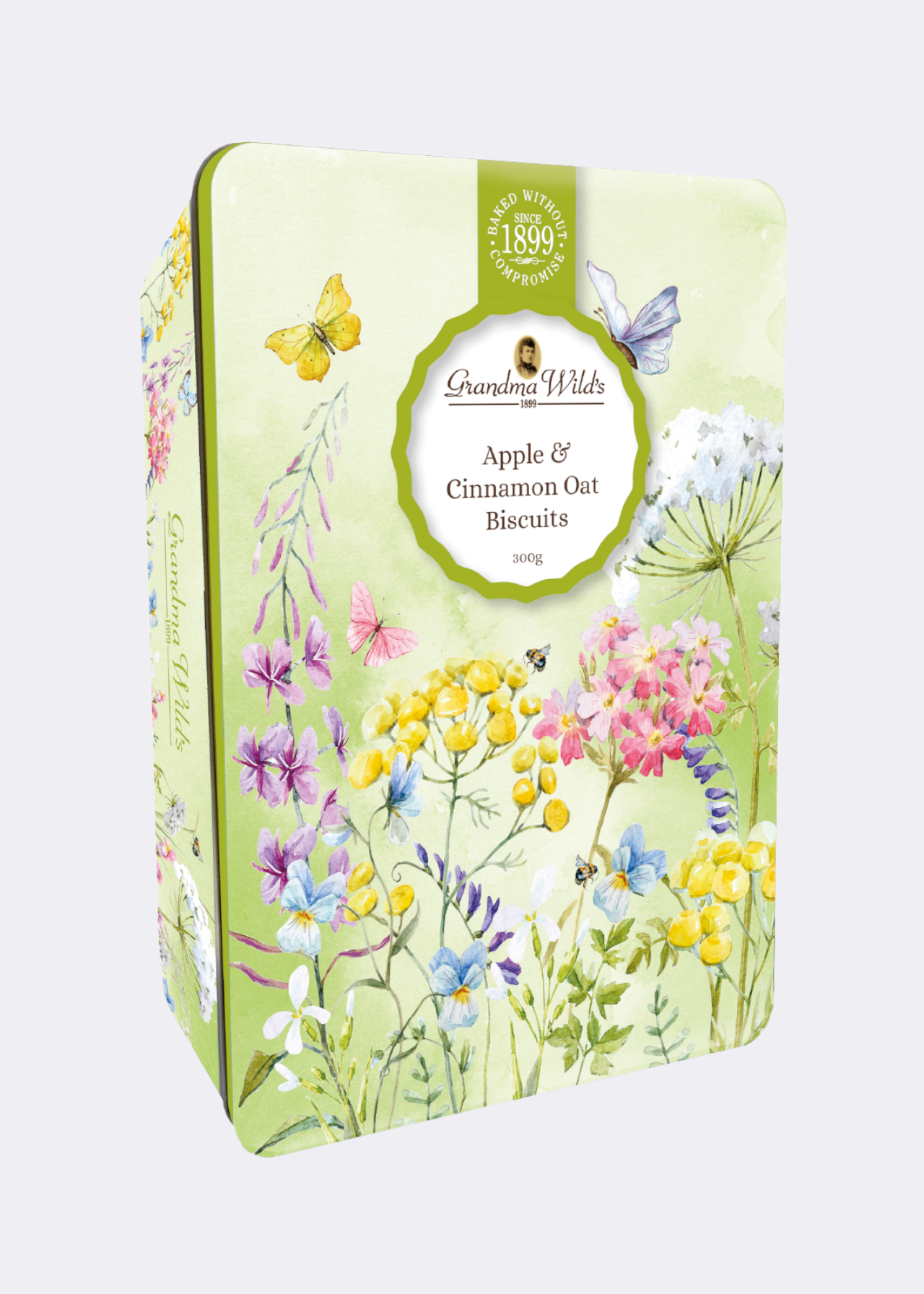 Wildflower Meadow Apple & Cinnamon Oat Biscuit Tin