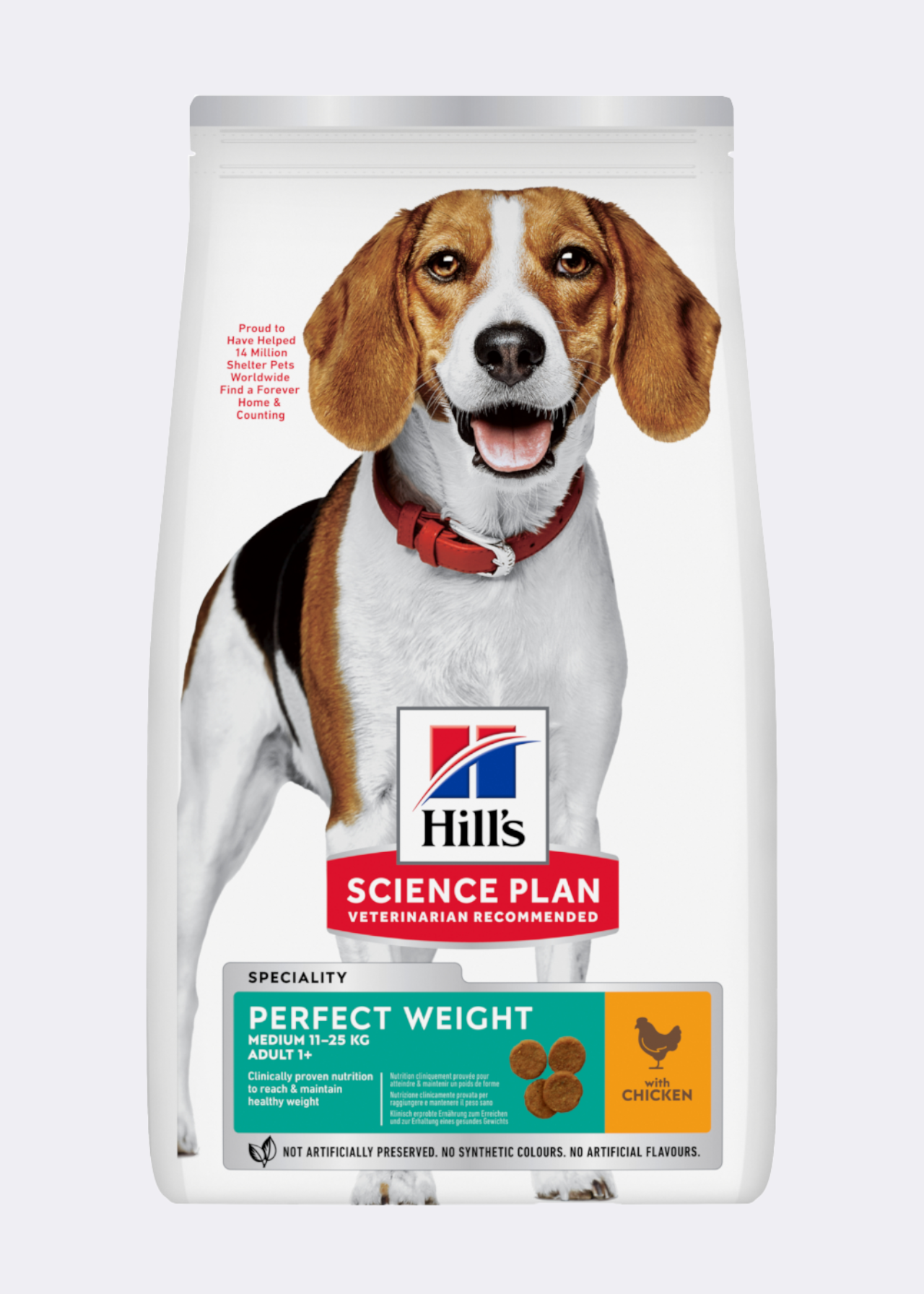 Hill's SP 2kg Adult Perfect Weight Medium Dry Dog Chicken 2k