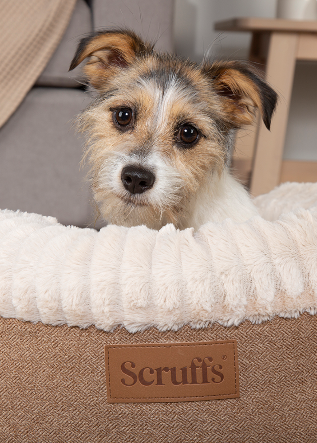 Scruffs Ellen Donut Dog Bed Medium Tan