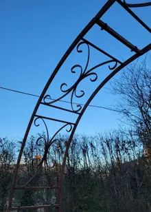 Buckingham Bare Metal Garden Arch with Ground Spikes