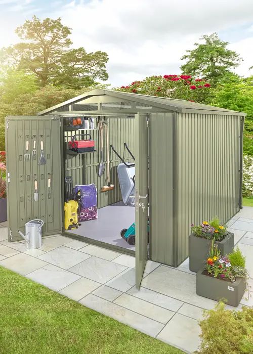 A photo of Alton Garden Shed 2.4 x 1.89 x 2.12m Green
