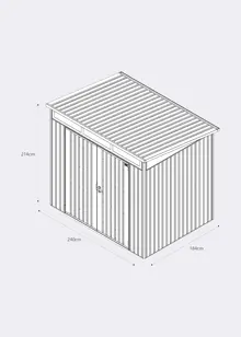 Hixon Garden Shed 2.4 x 1.84 x 2.13m Green