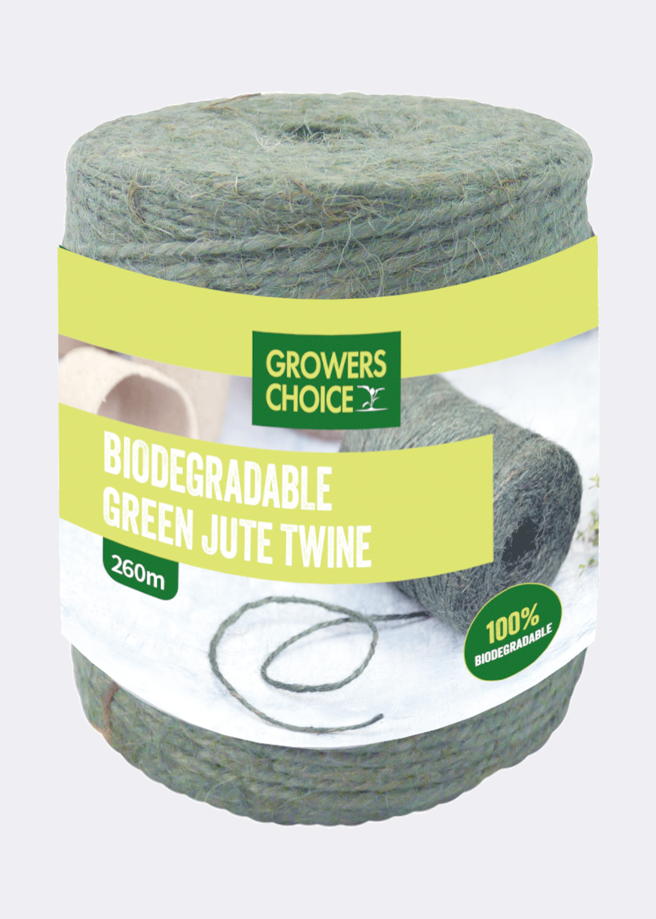 Biodegradable Green Jute Twine (260m/spool)