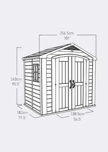 Keter Factor 8x6 Resin Garden Shed with Double Doors