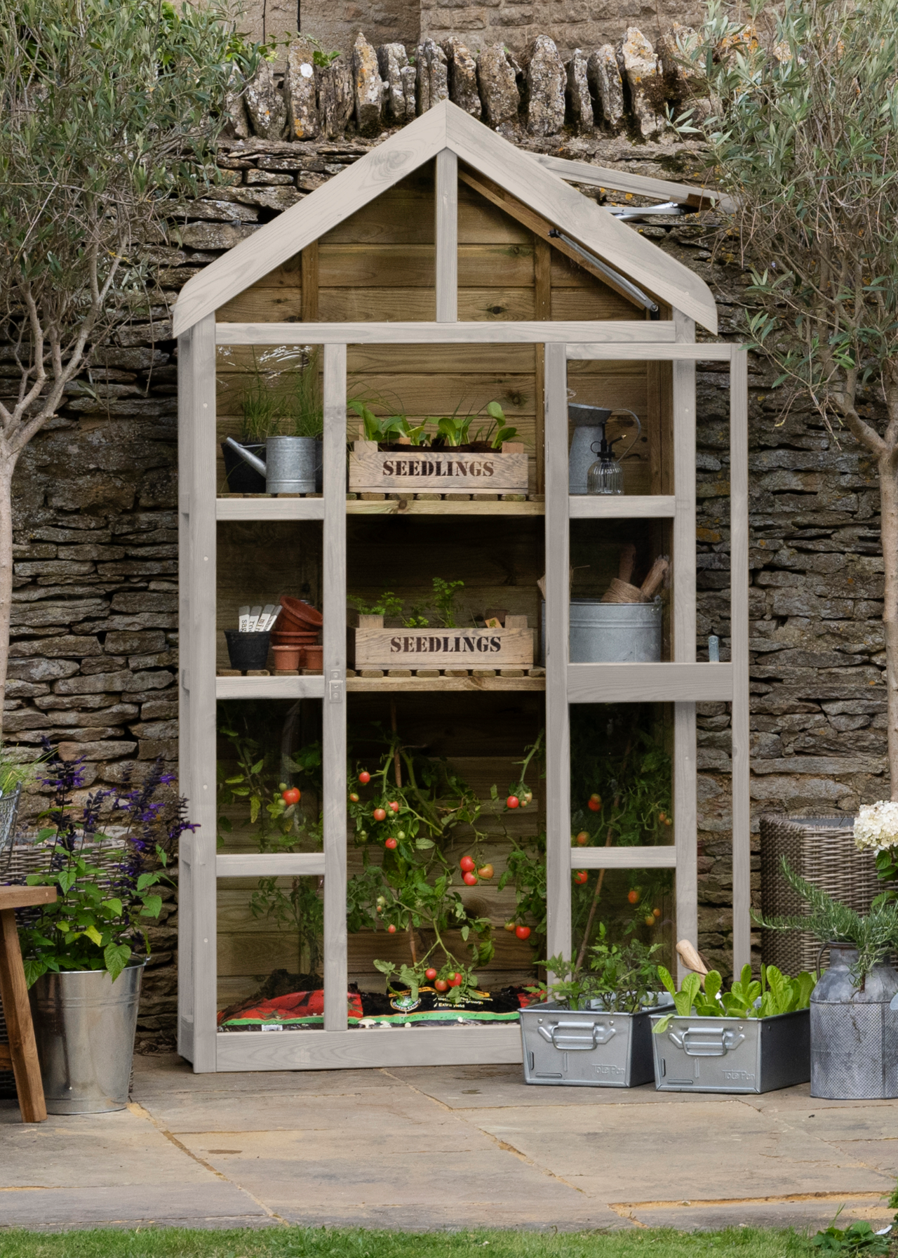 Georgian Wall Greenhouse with Auto Vent