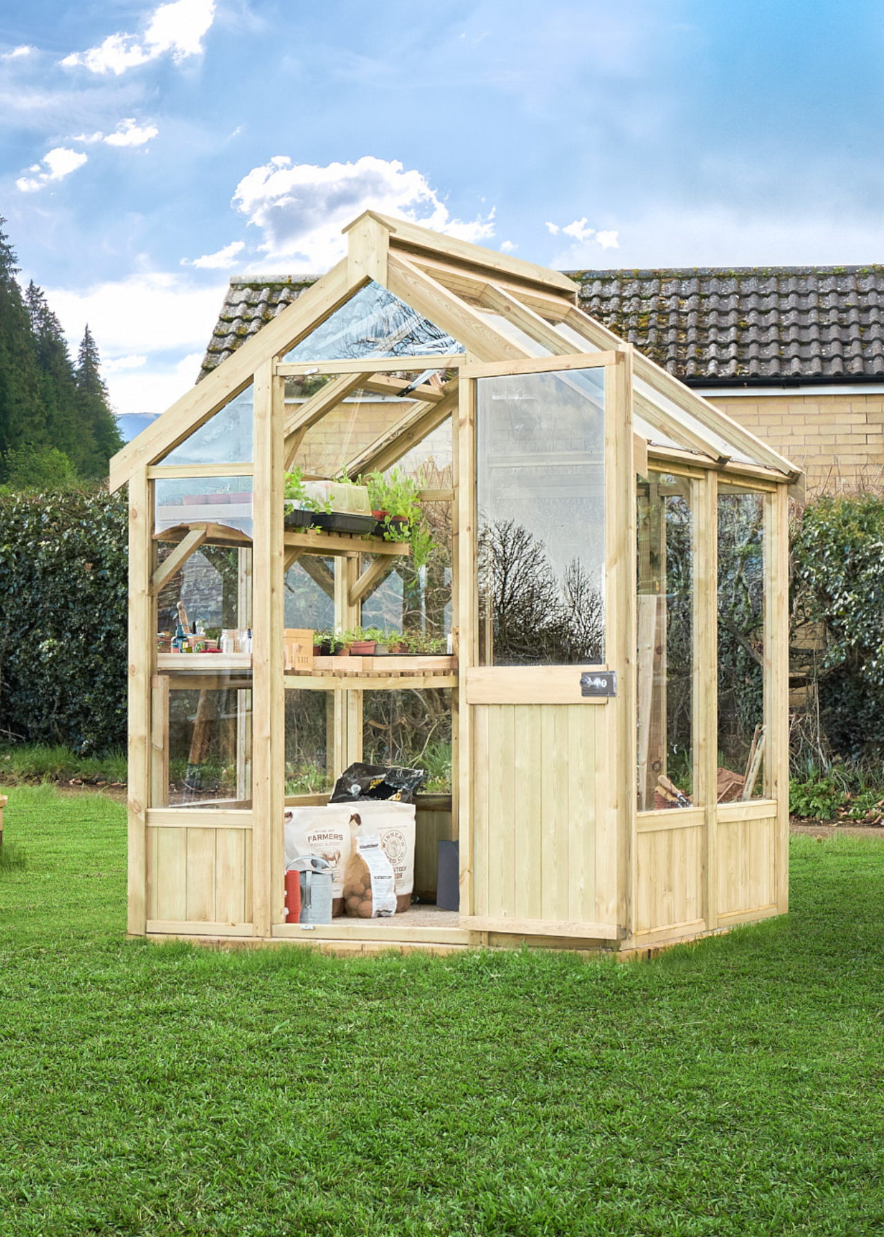 Modular 6x5 Vale Greenhouse (Installed)