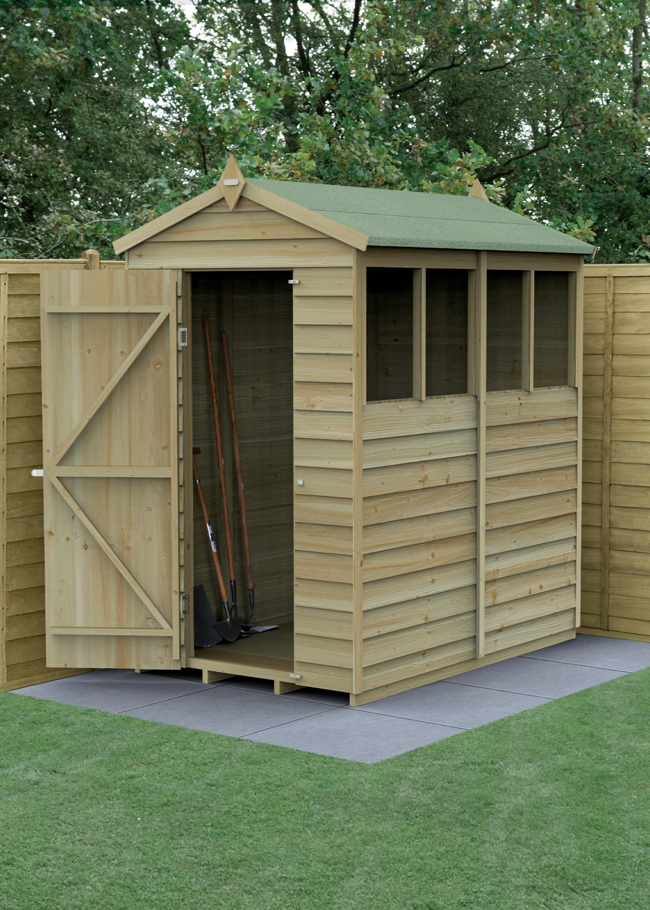 4LIFE Apex Shed 4x6 with Single Door & 4 Windows