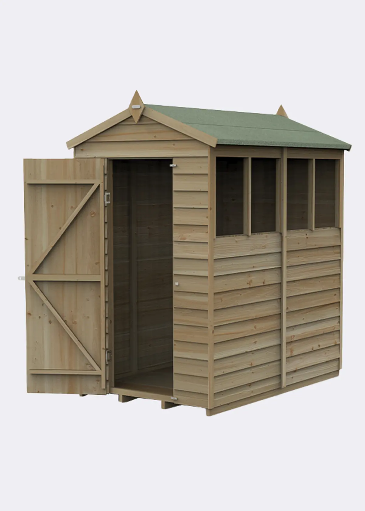 A photo of 4LIFE Apex Shed 4x6 With Single Door & 4 Windows