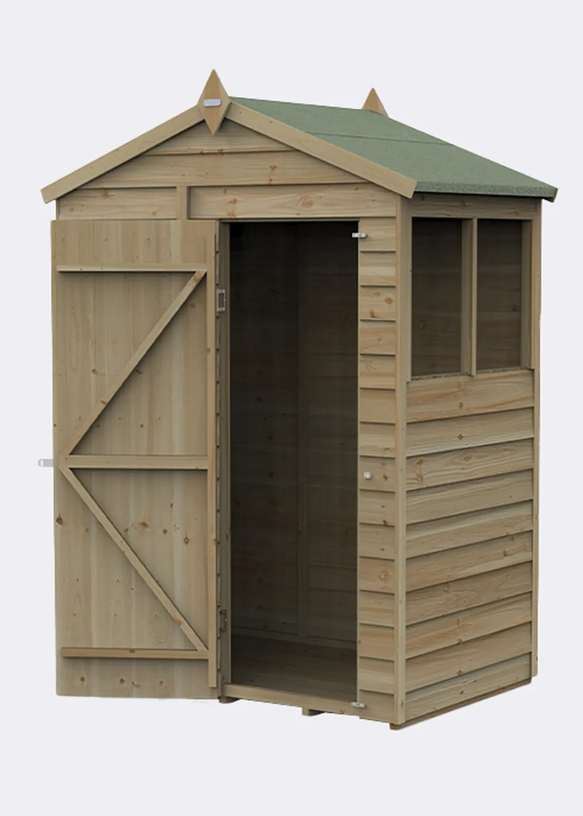A photo of 4LIFE Apex Shed 5x3 With Single Door & 2 Windows