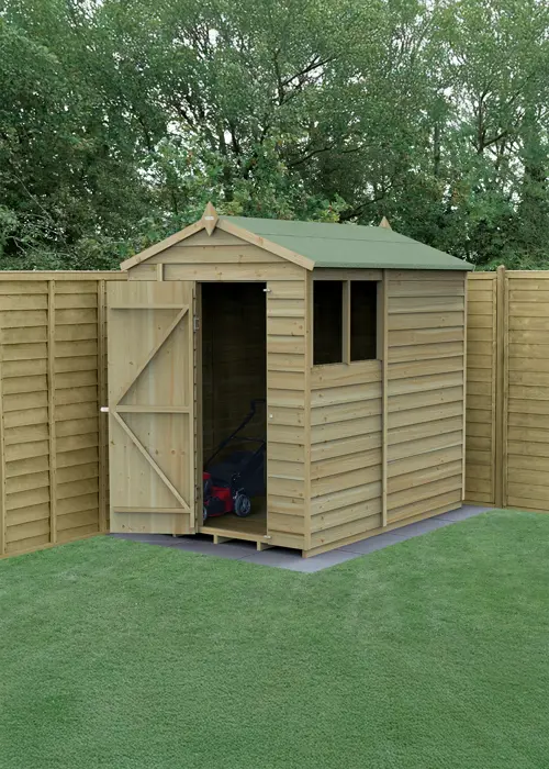 A photo of 4LIFE Apex Shed 5x7 With Single Door & 2 Windows