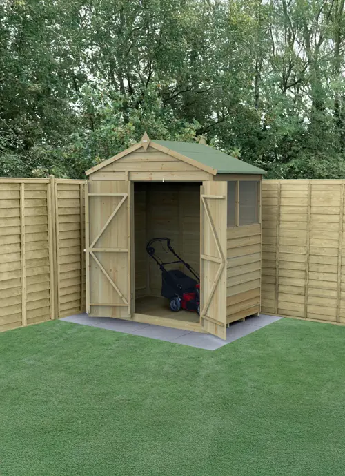 4LIFE Apex Shed 6x4 With Double Door & 2 Windows (Installed)