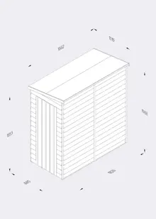 4LIFE Pent Shed 6x3 With Single Door