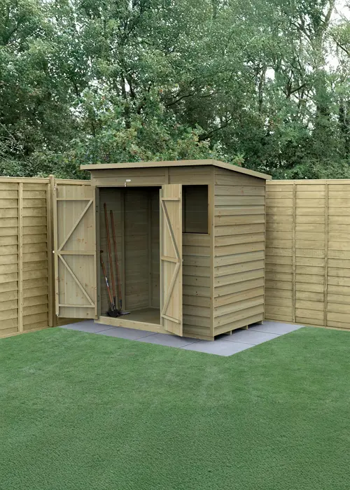 4LIFE Pent Shed 6x4 With Double Door & 1 Window (Installed)