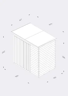 4LIFE Pent Shed 6x4 With Double Doors