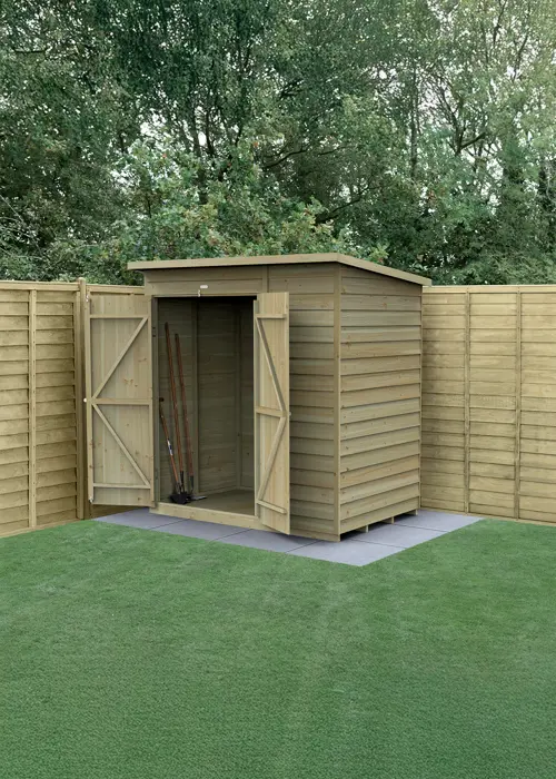 4LIFE Pent Shed 6x4 With Double Door (Installed)