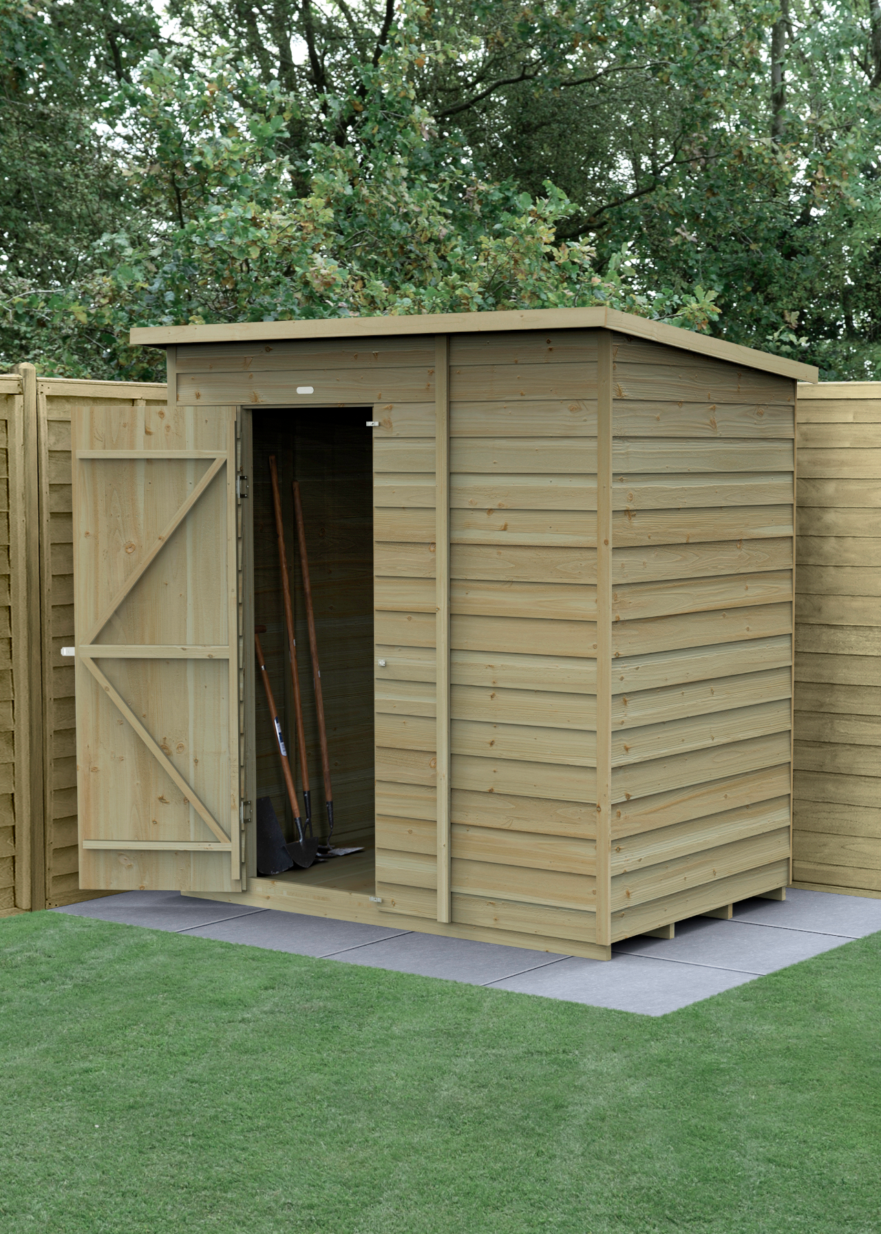 4LIFE Pent Shed 6x4 with Single Door