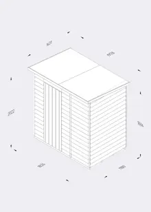 4LIFE Pent Shed 6x4 With Single Door