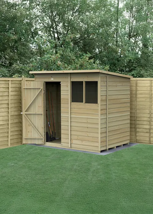 A photo of 4LIFE Pent Shed 7x5 With Single Door & 2 Windows