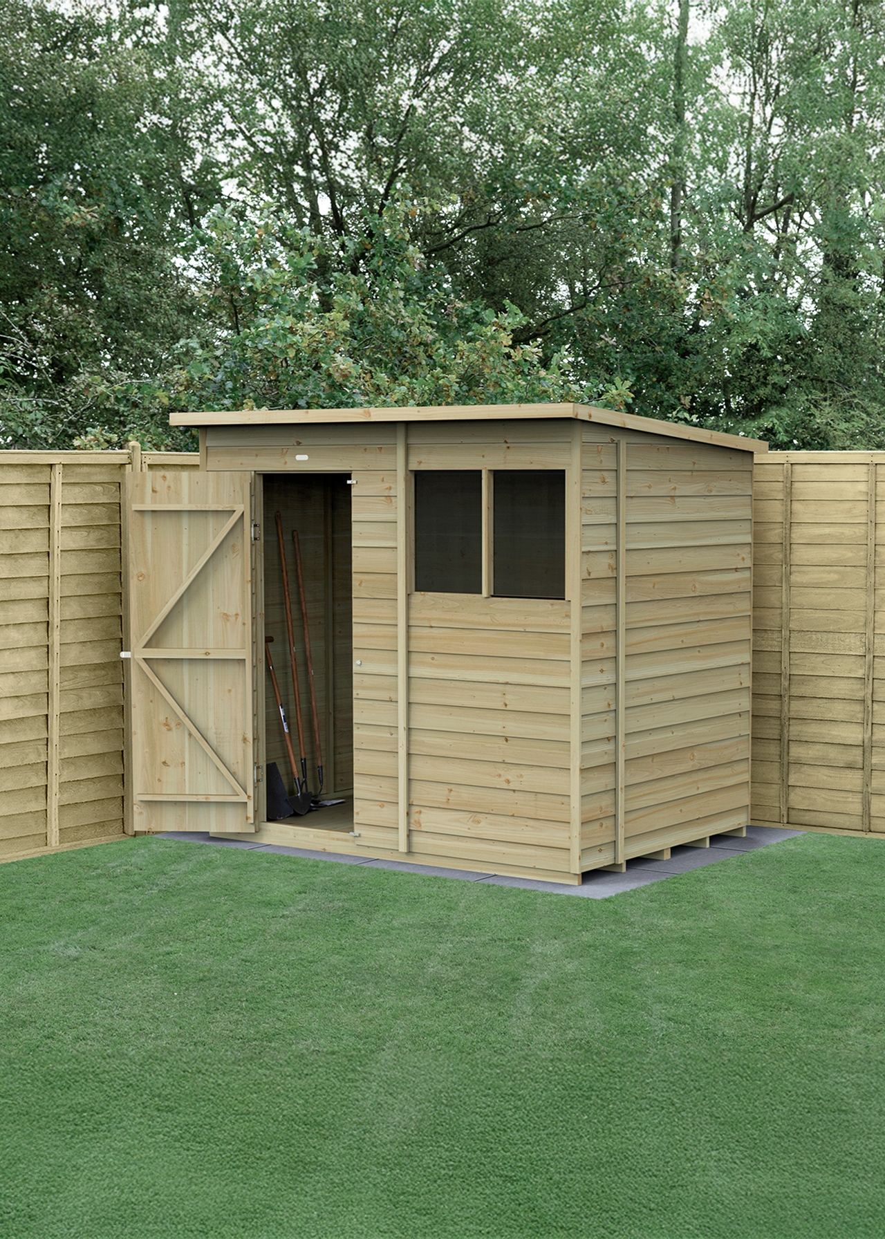 4LIFE Pent Shed 7x5 With Single Door & 2 Windows