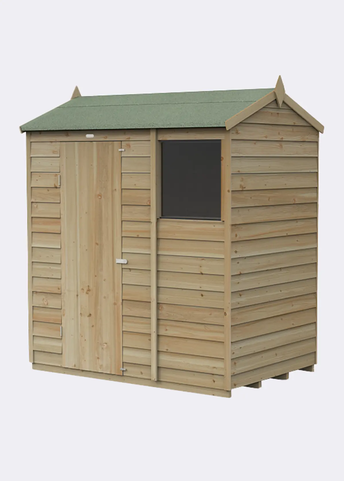 A photo of 4LIFE Reverse Apex Shed 6x4 With Single Door & 1 Window