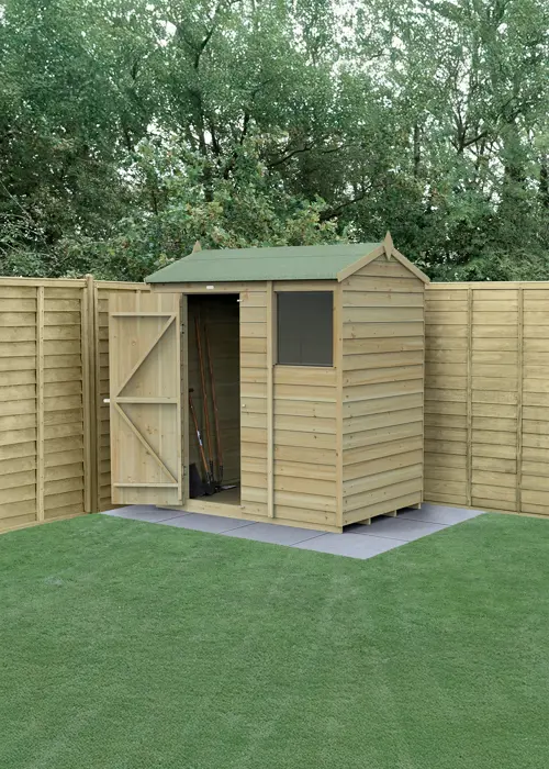 4LIFE Reverse Apex Shed 6x4 With 1 Window (Installed)
