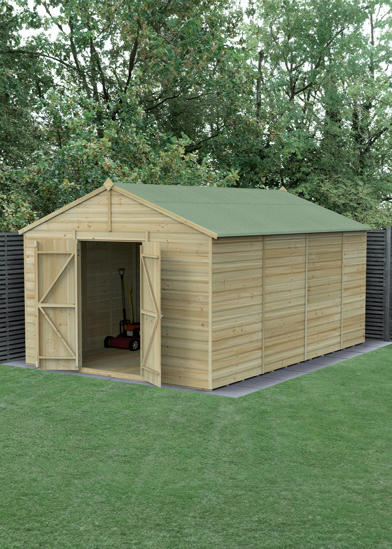 Beckwood 10x15 Apex Shed With Double Door