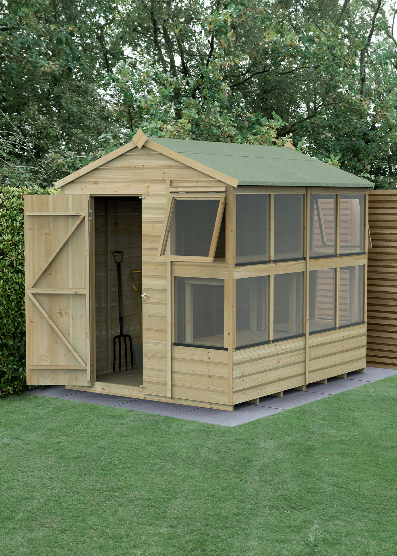 Shiplap Pressure Treated 8x6 Apex Potting Shed (Installed)