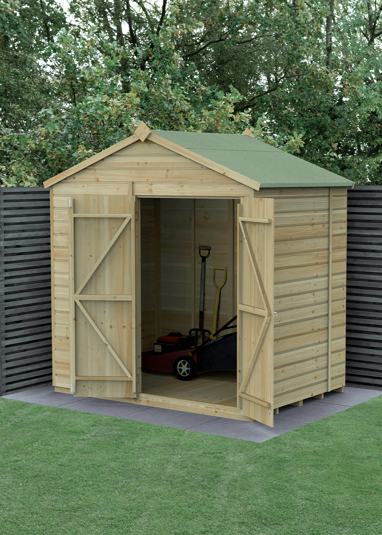 Beckwood 7x5 Apex Shed With Double Door (Installed)