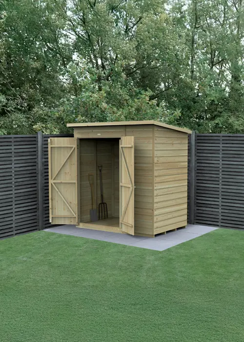Beckwood 6x4 Pent Shed With Double Door