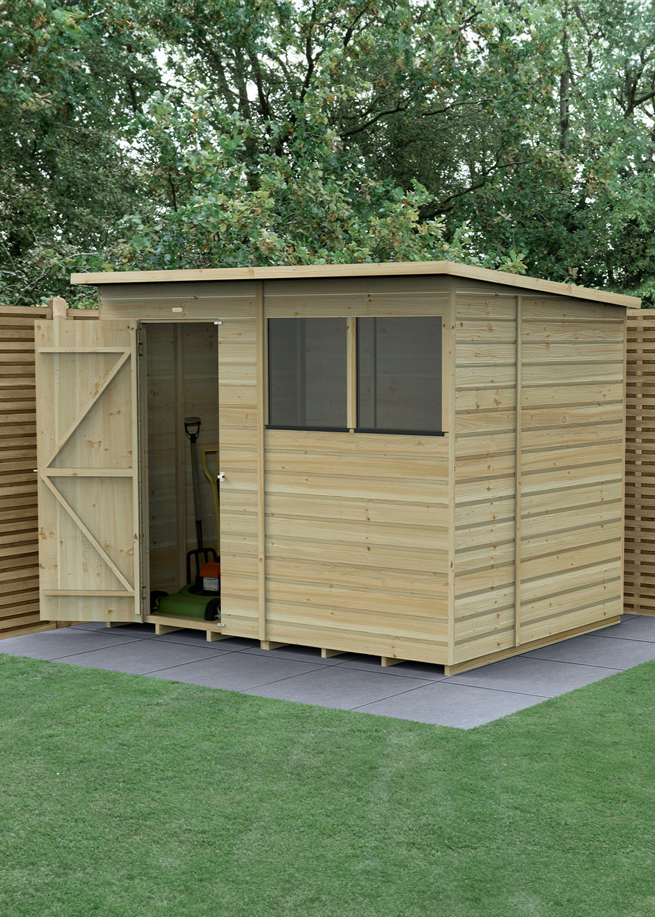 Beckwood 8x6 Pent Shed With 2 Windows (Installed)