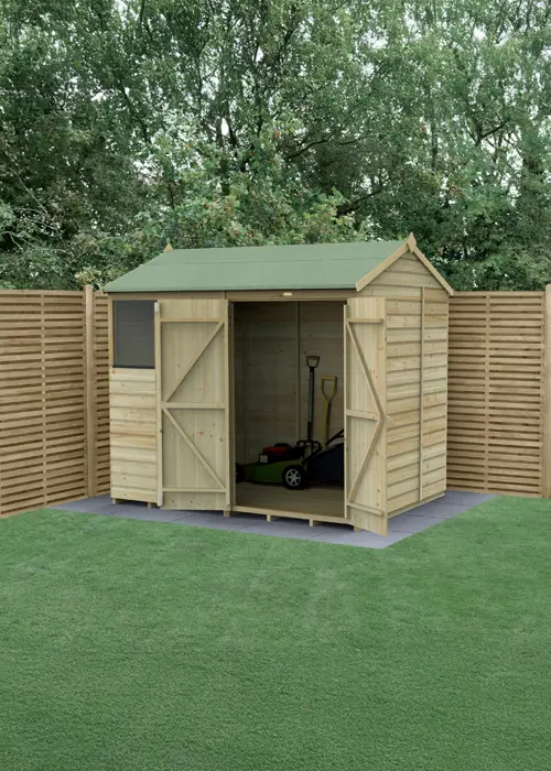 Beckwood 8x6 Reverse Apex Shed With 2 Windows (Installed)