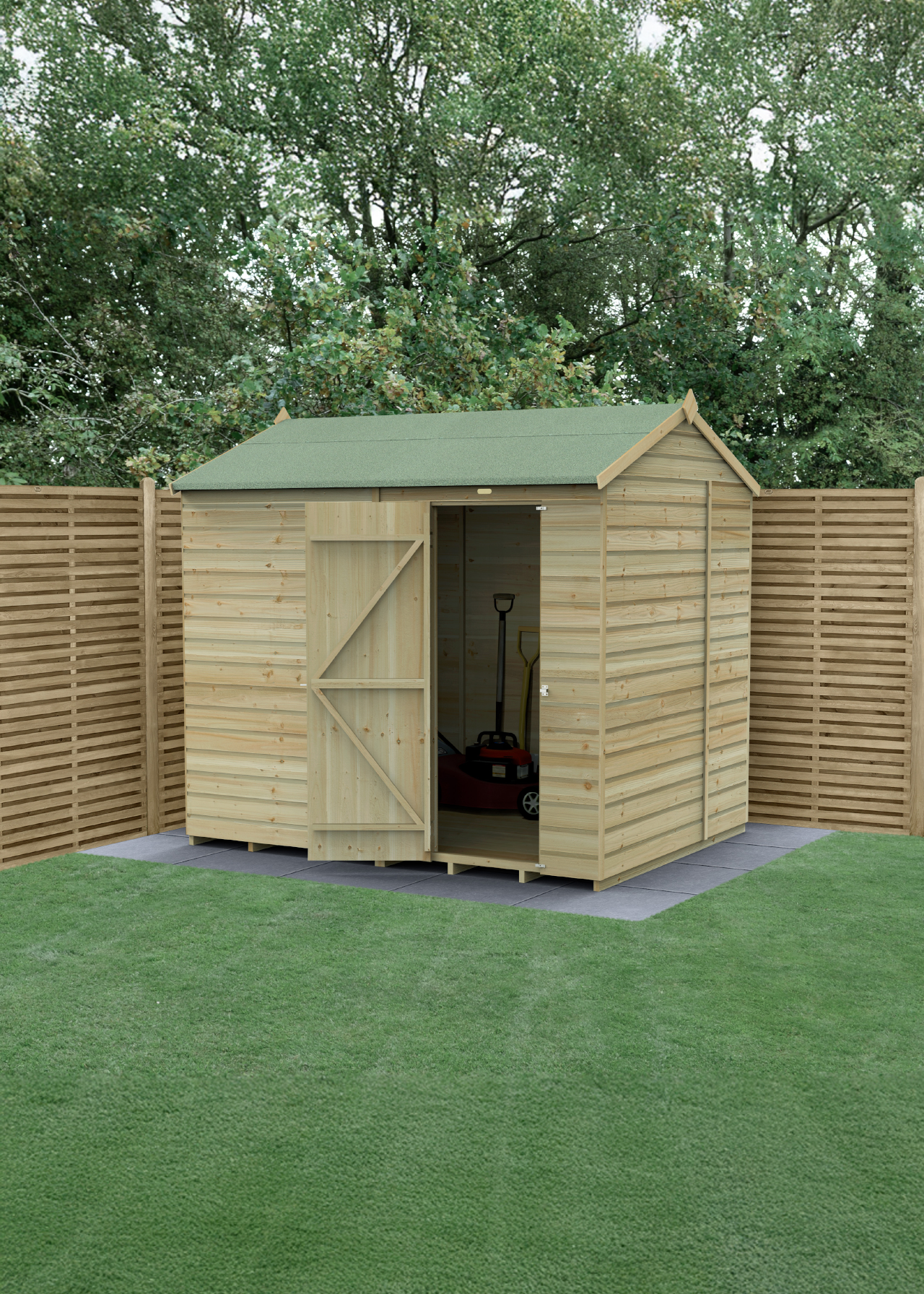 Beckwood 8x6 Reverse Apex Shed (Installed)