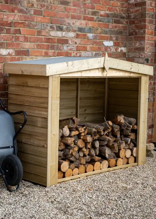 A photo of Overlap Presssure Treated Apex Log Store