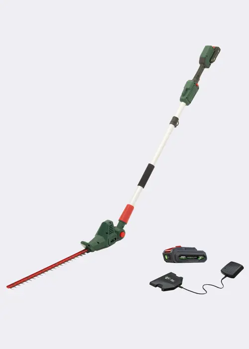 A photo of Webb 20V 50cm Cordless Long Reach Hedge Trimmer with Battery