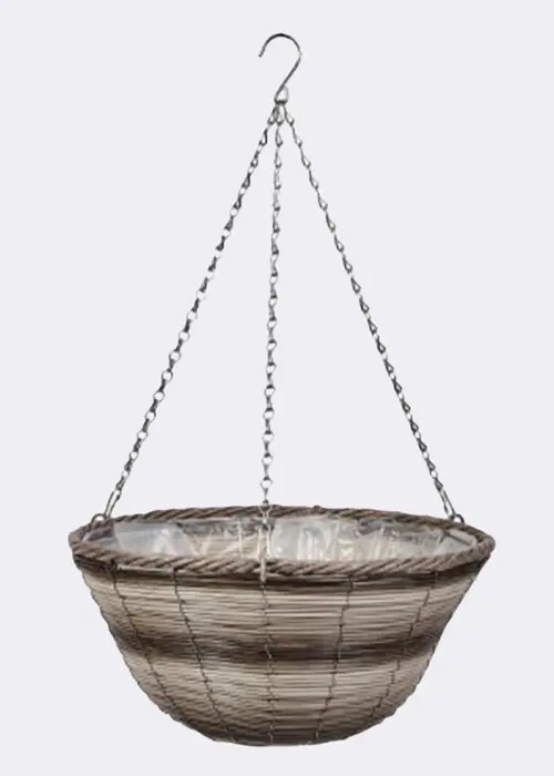 Wychwood Faux Rattan Hanging Basket 14in