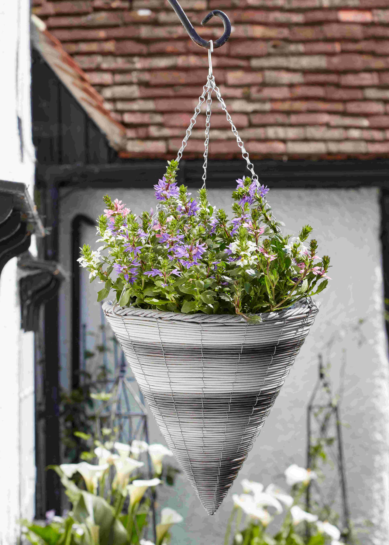 14in Wychwood Faux Rattan Hanging Cone